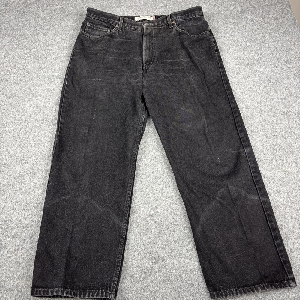 Levi's 550 Jeans Men's 40x30 Black Relaxed Fit Denim Straight Leg Skater Classic